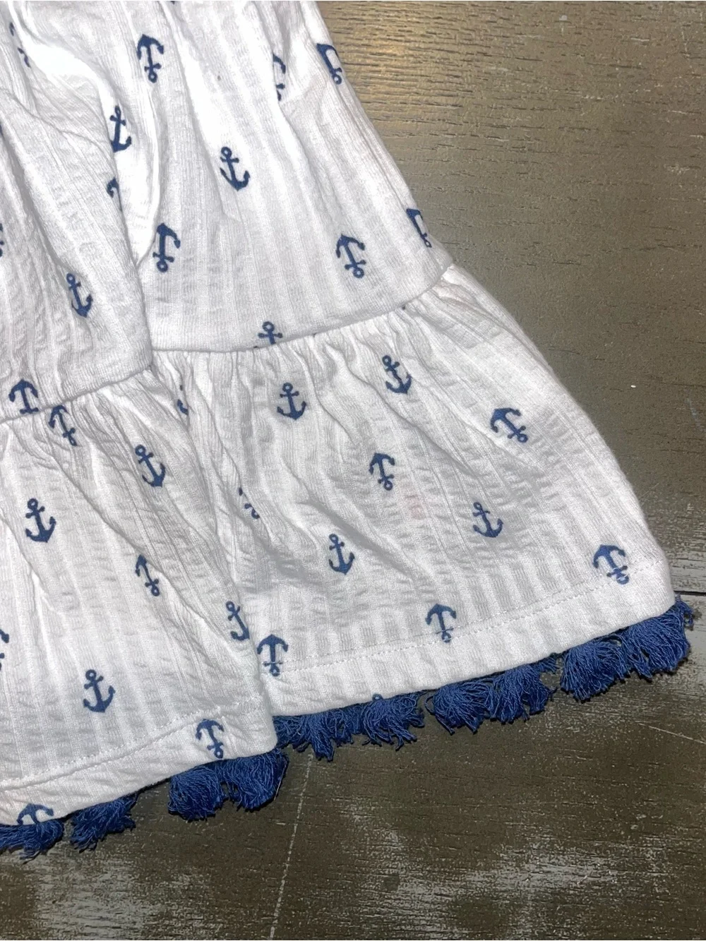 Tommy Bahama White Navy Blue Anchor Sun Dress Spaghetti Straps NWT Girls 3T